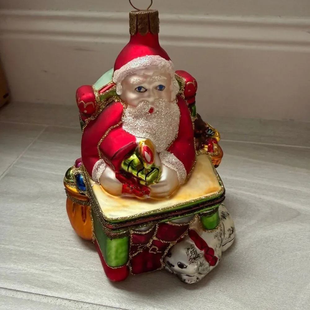 Waterford Holiday Heirloom Glass Santa’s Workshop Ornament